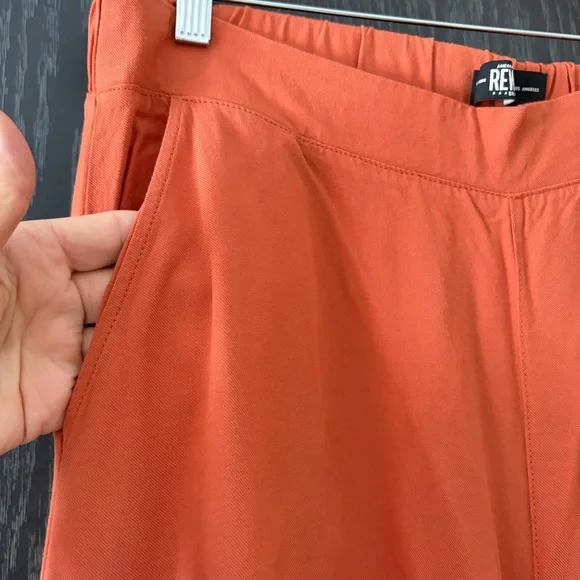 Rewash Terracotta Pants orange wide-leg palazzo pants. - Picture 5 of 9